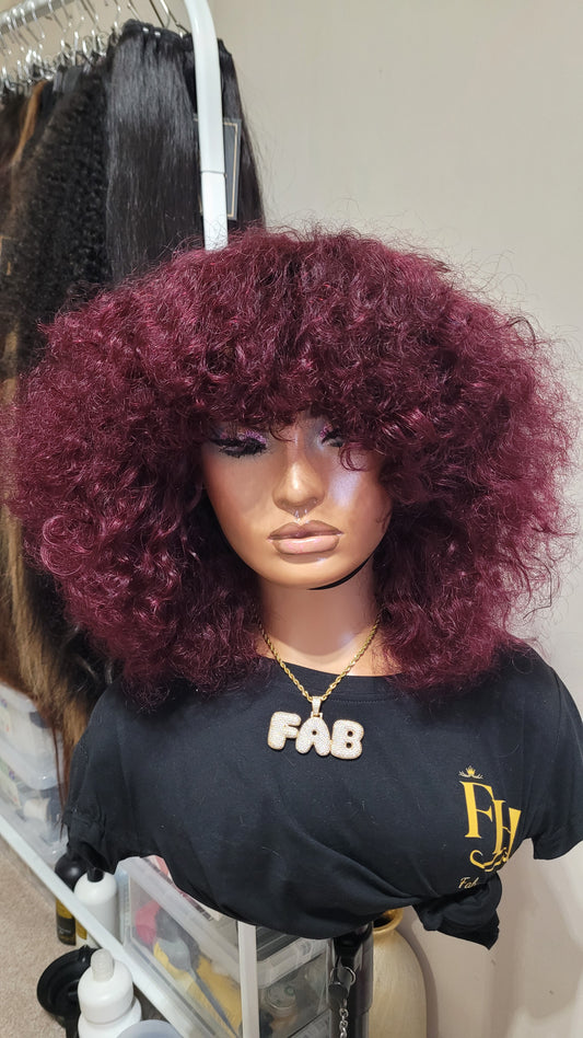 Full fringe burgundy