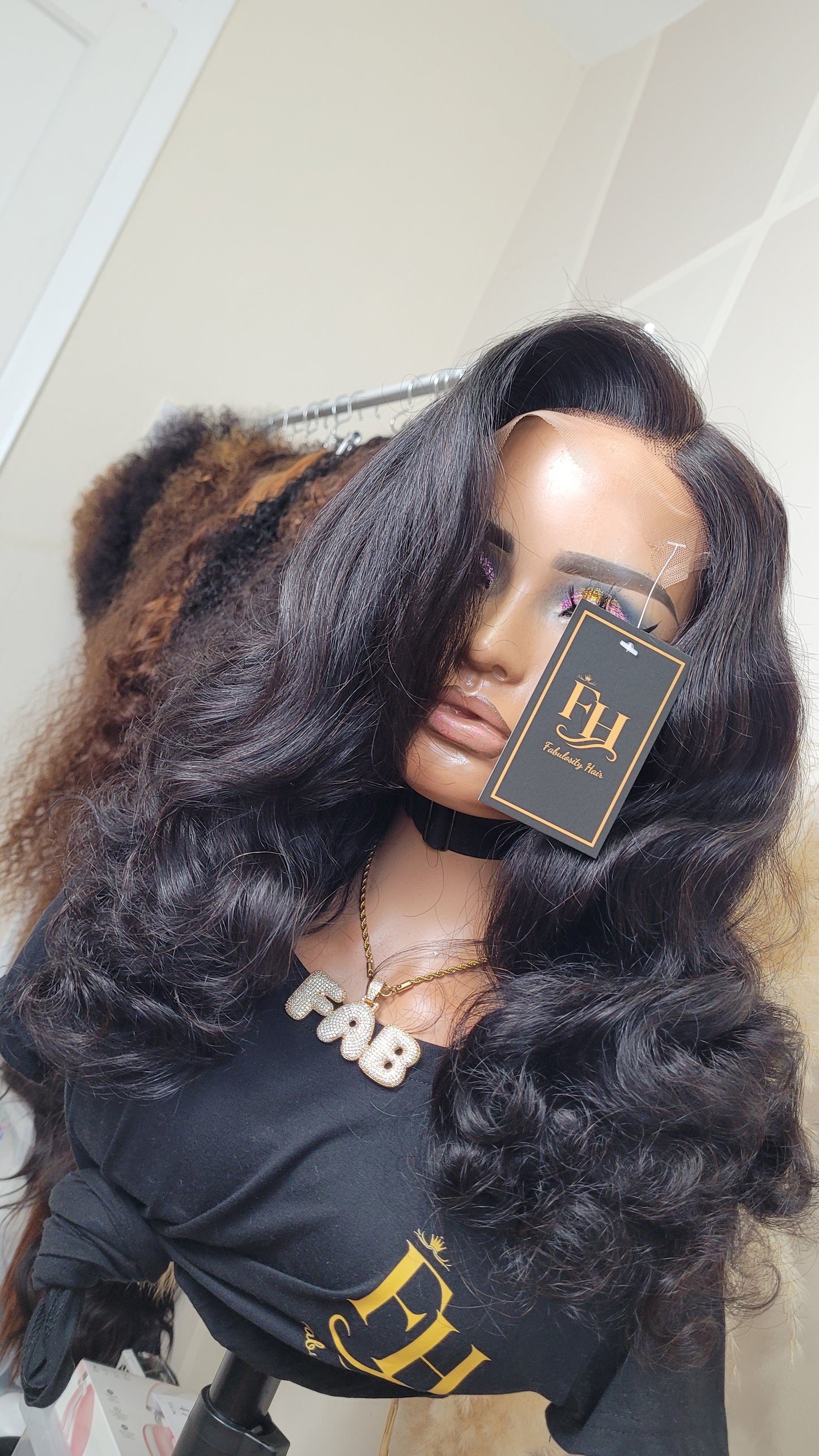Noir Velvet Glam Wig