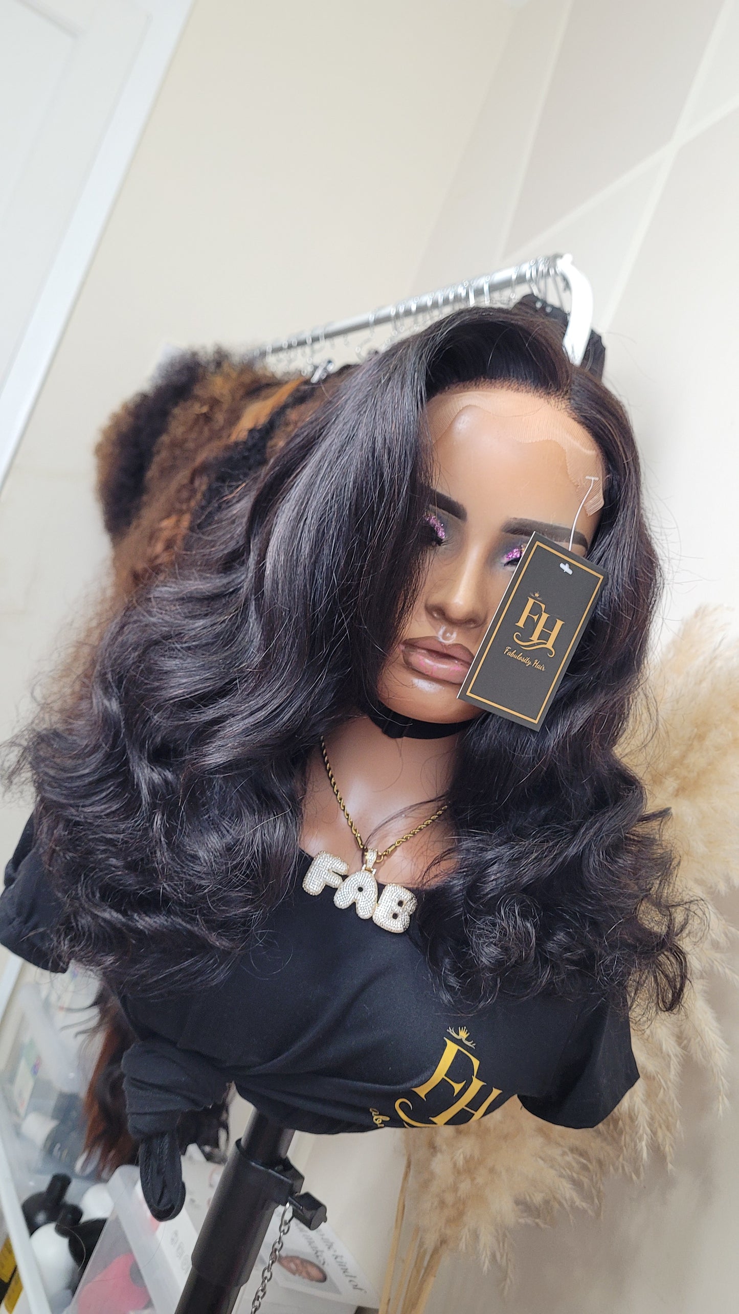 Noir Velvet Glam Wig