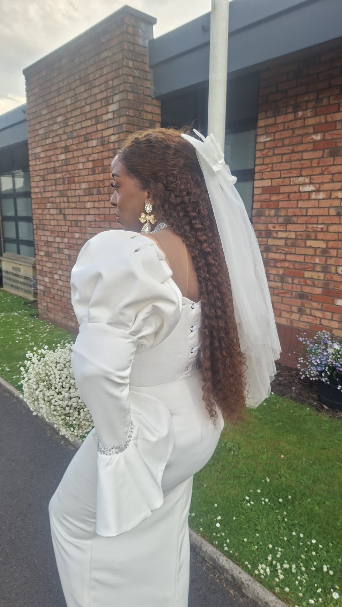 Mocha Crown Water Curl Wig