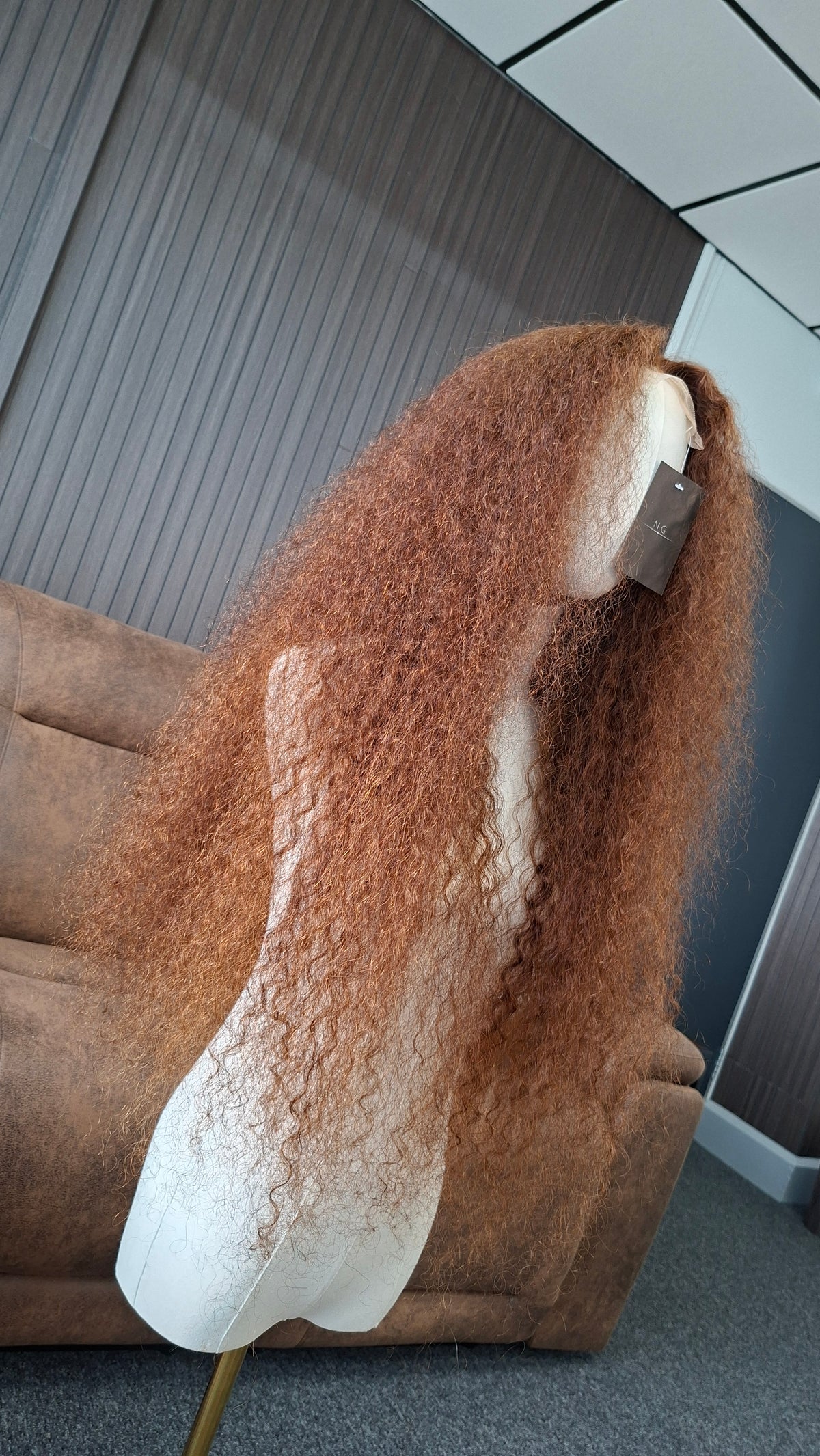 Mocha Crown Water Curl Wig